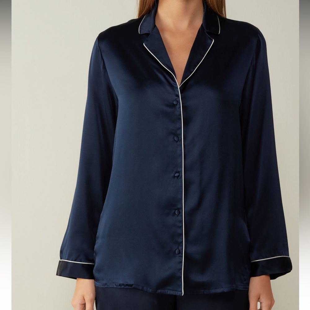 Silk navy blue Intimissimi pajama set (new with tags)